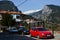 LITOCHORO, GREECE - APRIL 12, 2015: View of the snow-capped Mount Olympus from the village of Litochoro, Greece