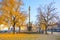 LITOMERICE, CZECH REPUBLIC - OCTOBER 28, 2021: Peace Square, Czech: Mirove namesti, in Litomerice on sunny autumn day