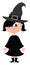 Litte witch, illustration, vector