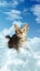 Littel cat in the sky cute