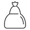 Litter bag of trash icon outline vector. Recycle clean