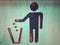 A litter bin symbol