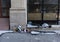 Litter and Sleeping Spot for Homeless on the Sidewalk in New York City