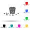 Littering waste trash multi color style icon. Simple glyph, flat vector of chaos icons for ui and ux, website or mobile