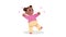 little afro girl baby character animation