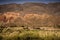 Little ancient graveyard in the coloured mountainÂ´s foot. Salta, Argentina.