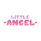 Little angel lettering. Vector illustration