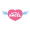 Little angel lettering. Vector illustration