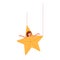 Little Artist Girl Playing Role in Performance. Child in Funny Theatrical Costume of Star Hanging on Ropes Illustration