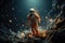 little astronaut on another planet. Generative AI