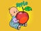 little baby favorite cute baby eating an apple