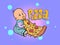 little baby favorite cute baby eating pizza