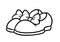 Little baby girls  shoes glamor cartoon coloring page