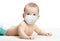 Little baby in medical mask