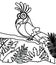 Little bird on a branch coloring page