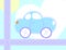 Little blue car for baby