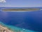 Little Bonaire island seen from an aerial view.