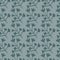 Little botanic elements seamless pattern in darl blue tones. Simple floral design.