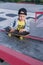 Little boy 3-5 years old, children`s skate, skateboard, weekend breaks, education training, first steps on the board. In