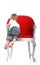 Little Boy in Big Red Chair