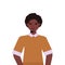 Little boy in casual trendy clothes african american male cartoon character cute child portrait