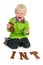 Little boy with Duth Sinterklaas chocolate