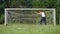 Little boy Exercising in a Meadow, Sports Outdoor Activities