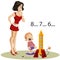 Little boy launches rocket. Funny people