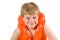 Little boy in life vest