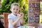 Little boy playing ludo board game