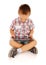 Little boy playing on tablet pc