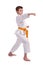 Little boy practice karate