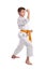 Little boy practice karate