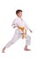 Little boy practice karate