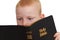 Little boy reading Holy Bible