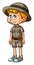 Little boy in safari clothes
