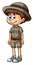 Little boy in safari clothes