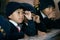 Little Boys Sitting in School in Asia