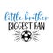 little brother biggest fan soccer family saying or pun vector design for print on sticker, vinyl, decal, mug and t shirt