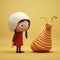 The Little Bug Girl And The Snail: A Minimalist 3d Rendered Story