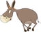 The little burro. Cartoon