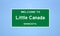 Little Canada, Minnesota city limit sign. Town sign from the USA