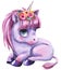 Little cartoon fairytale unicorn