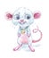 Little cartoon mouse standing