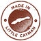 Little Cayman map vintage stamp.