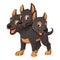 Little Cerberus Cartoon Illustration Color