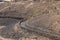 Little channel near Salinas de Janubio in Lanzarote, Canary Islands.