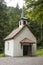 Little chapel in the forest near Saint Nicolas waterfall in Vosges