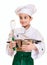 Little chef with kitchen utensil