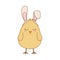 Little chick with ears rabbit easter character